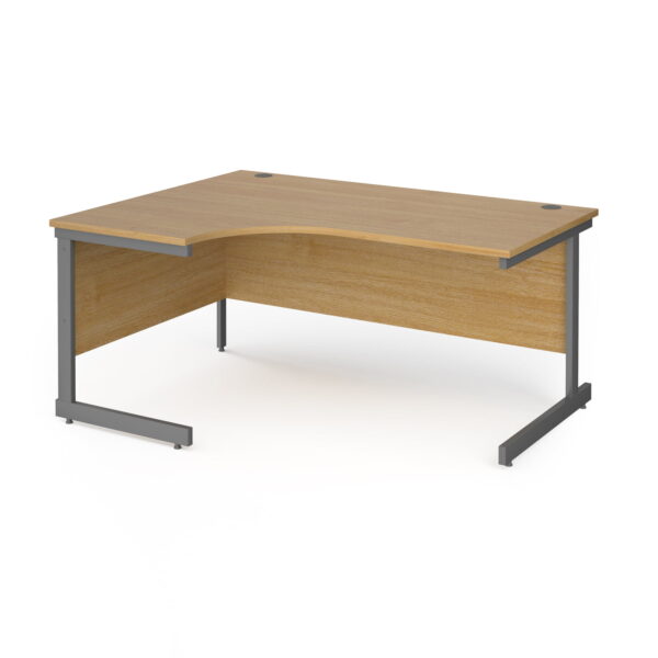 Contract 25 Left Hand Ergonomic Desk Graphite Cantilever Leg - Image 3