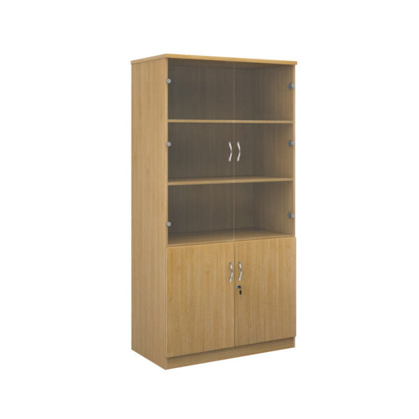 Contract 25 High Deluxe Combination Unit With Glass Upper Doors