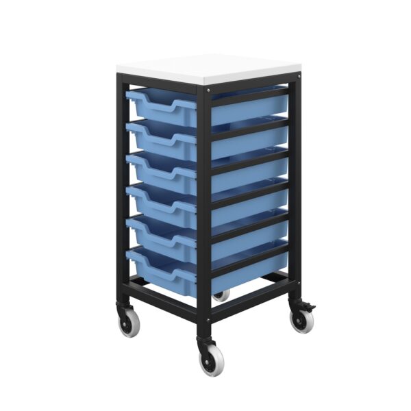[T STOR 6D F01BLUE] Titan Storage Unit with Tray Drawers