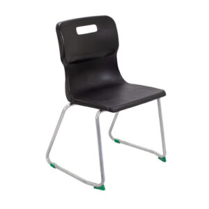 [T25 BK] Titan Skid Base Chair (Black)